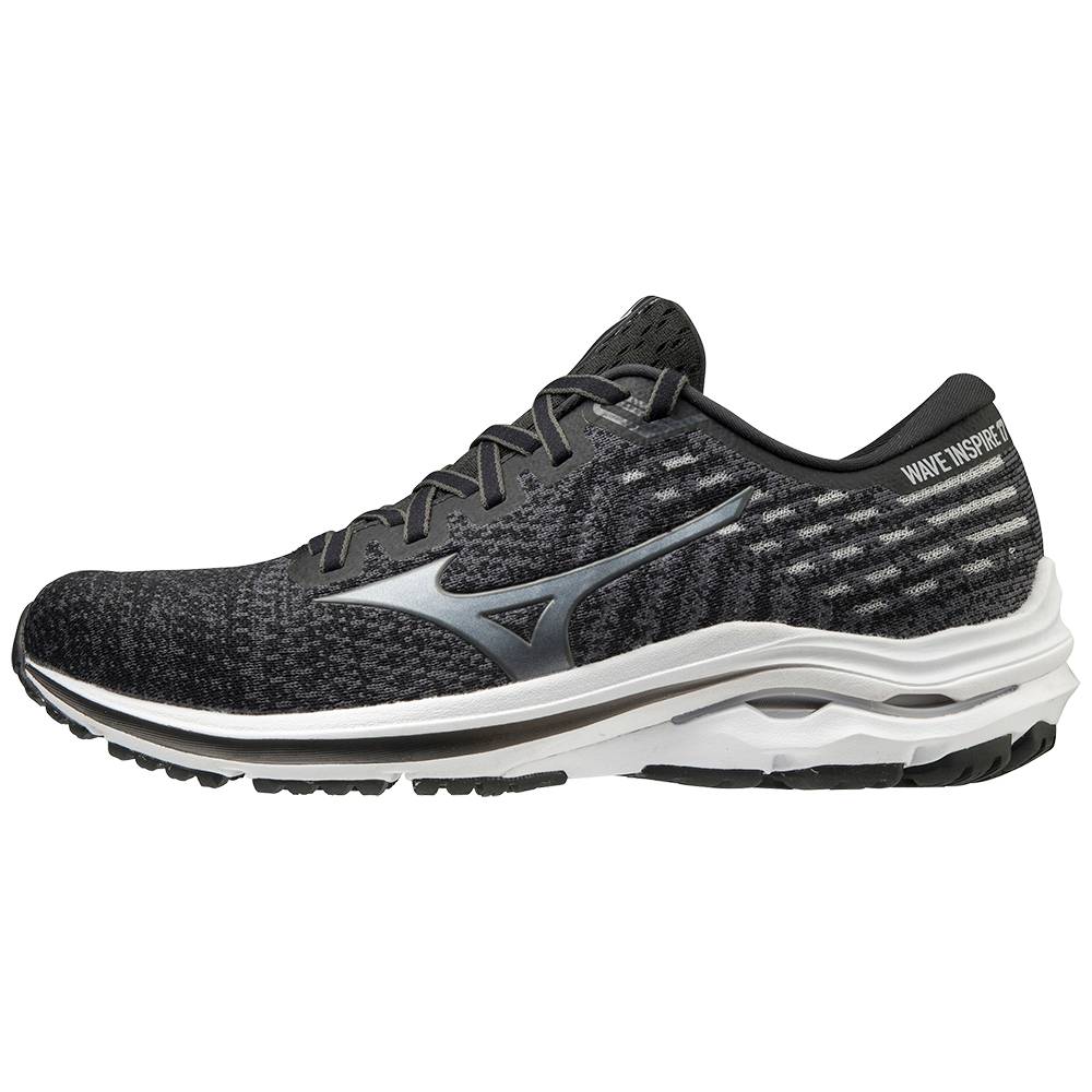Panske Bezecke Topanky Mizuno Wave Inspire 17 WAVEKNIT Čierne Vypredaj ZLRK02163